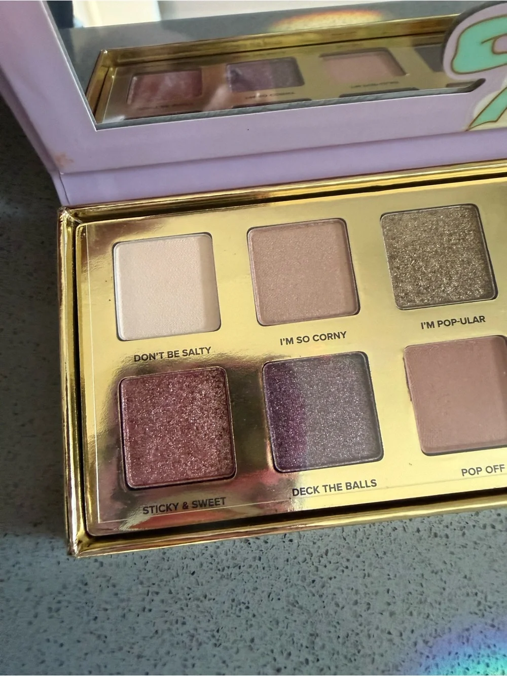 Too Faced Popcorn Balls bite-sized eyeshadow palette